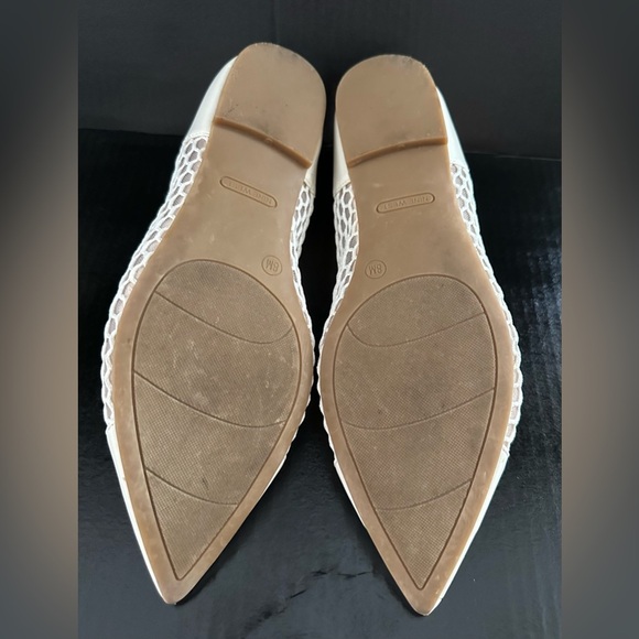 Nine West Cream Mesh Pointed Flats - Picture 8 of 16
